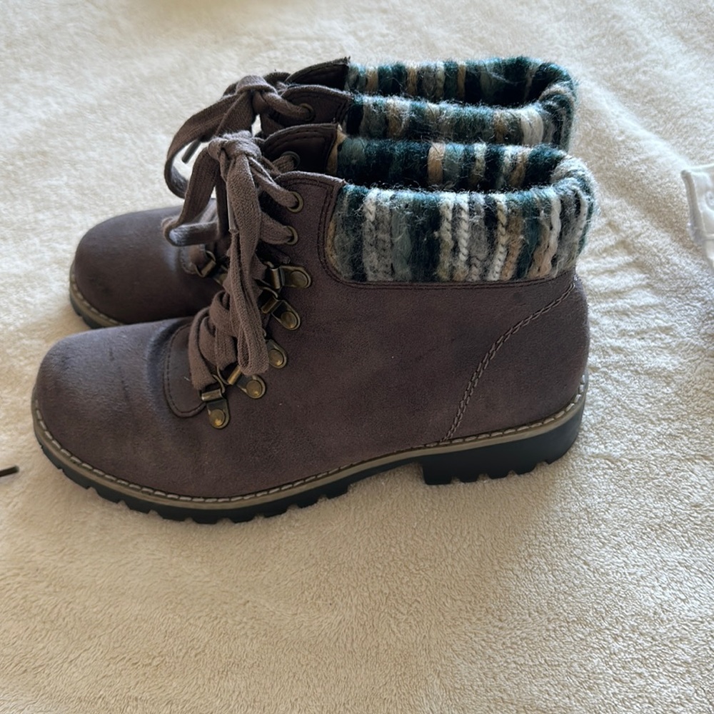 Brown winter booties